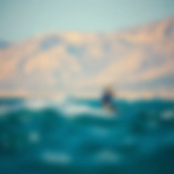 Colorful kiteboarding action on the waters near La Paz
