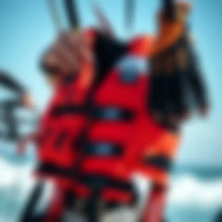 Caring for Your Kitesurfing Life Jacket Maintenance of a kitesurfing life jacket being demonstrated