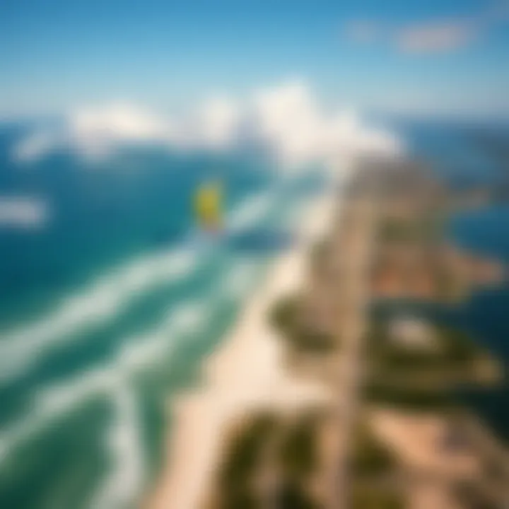 Geographical Features of Cocoa Beach Aerial view of Cocoa Beach showcasing geographical features