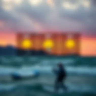 A graphical representation of local weather changes affecting kiteboarding.