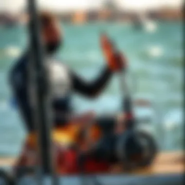 Caring for Your Kite Surf Pump A kiteboarder performing maintenance on a kite surf pump