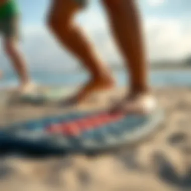 Materials Used in Kiteboard Foot Pads An illustration displaying the materials used in high-performance foot pads