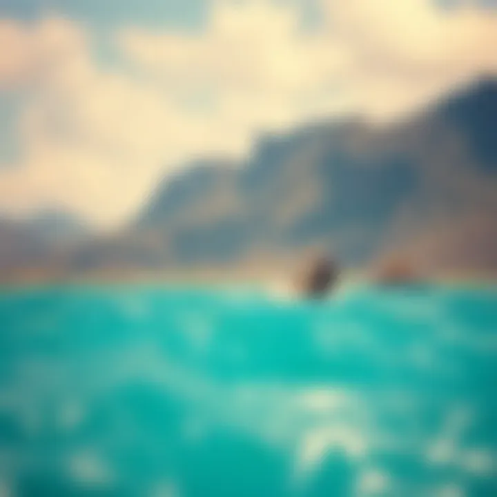 A picturesque kiteboarding destination with vibrant colors