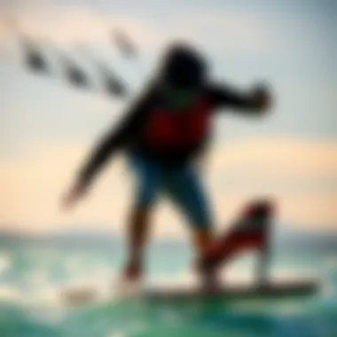 Utilizing Technology for Optimal Kiteboarding Kiteboarder checking wind conditions on a smartphone
