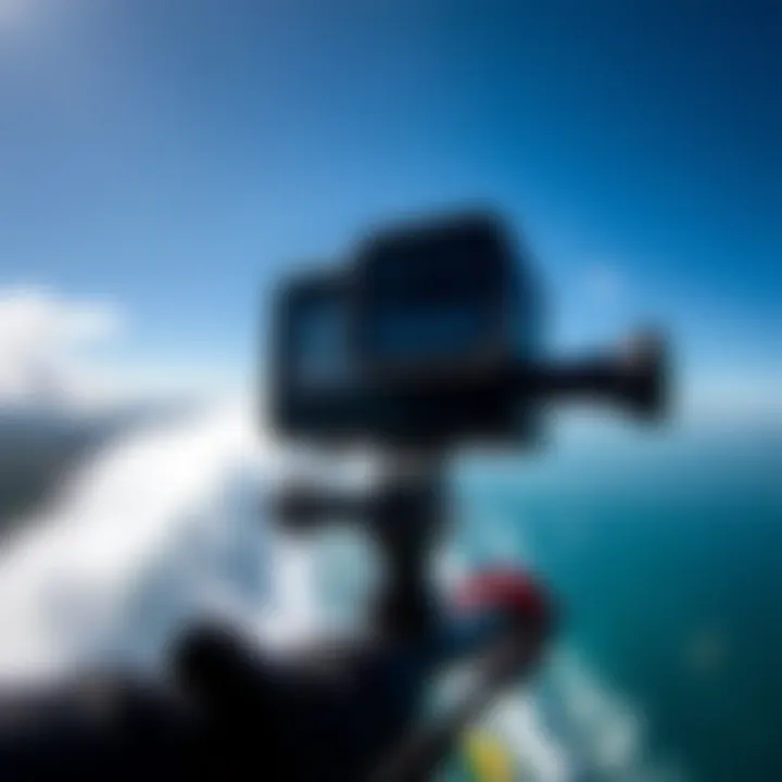 Versatile Mounting Options for SP GoPro Mount Different mounting options for the SP GoPro mount on various kiteboarding gear.