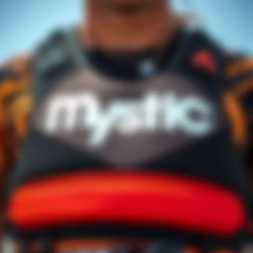 A close-up view of the Mystic Impact Vest highlighting its innovative design and material composition.