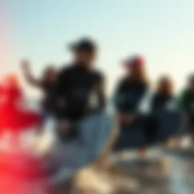 Riders Embracing the Mystic Experience Group of diverse riders enjoying Mystic kiteboards