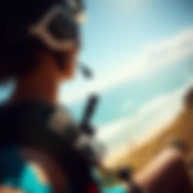 Scenic Experience with Mystic Harness User enjoying a scenic view while wearing the Mystic kiteboarding harness