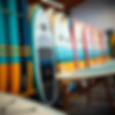 Naish SUP Models Side-by-Side Comparison Comparison of Naish SUP models in a display setting