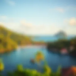 Breathtaking view of Coconut Bay in St. Lucia