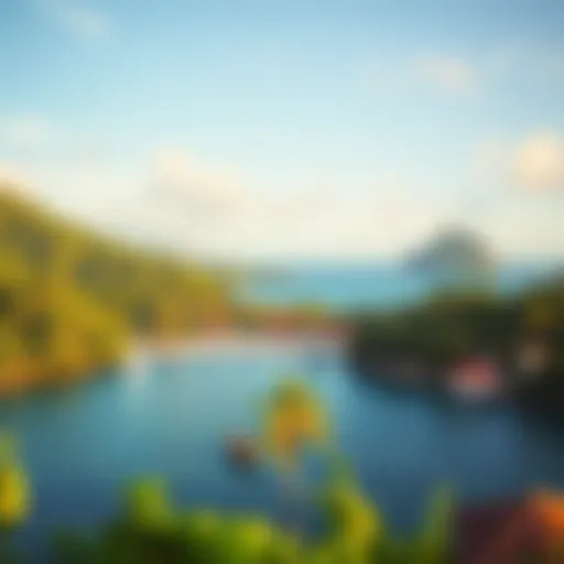 Breathtaking view of Coconut Bay in St. Lucia