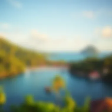 Scenic Landscape of Coconut Bay Breathtaking view of Coconut Bay in St. Lucia