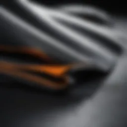 Close-up view of wetsuit fabric showcasing thermal insulation