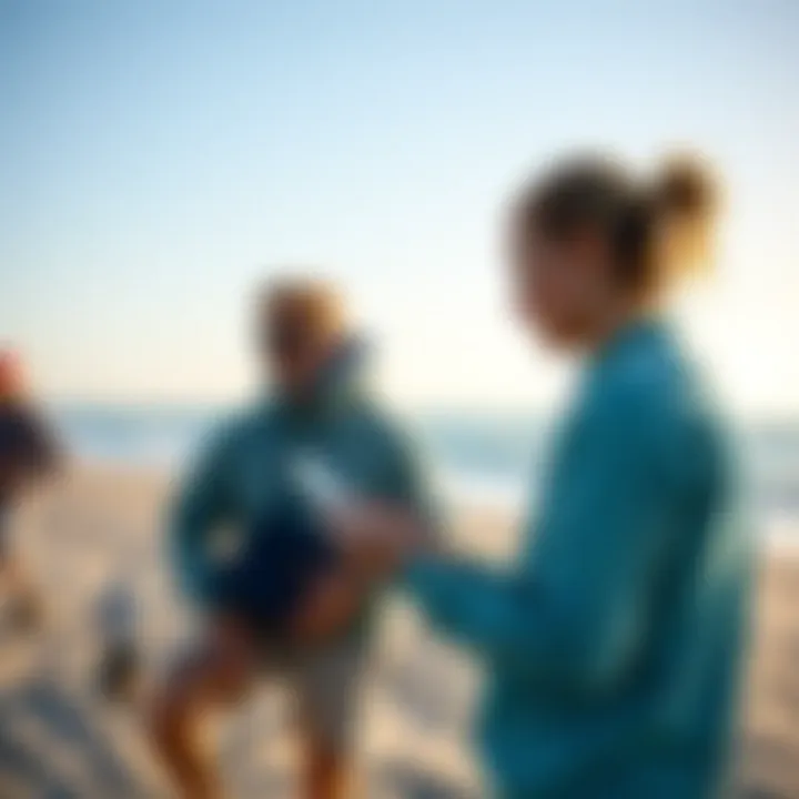 Analyzing Wind Data on the Beach User analyzing wind data on the beach.