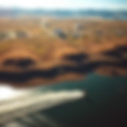 Aerial view of the Columbia River showcasing kiteboarding conditions