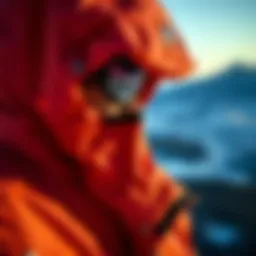 Detailed view of Patagonia R3 Hooded Jacket's insulation layers