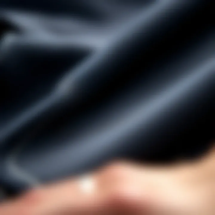 Close-up of wetsuit material and stitching