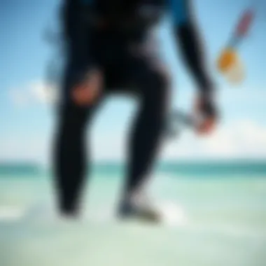 Proper Maintenance of Patagonia Springsuit Kiteboarder maintaining their Patagonia springsuit, emphasizing care tips