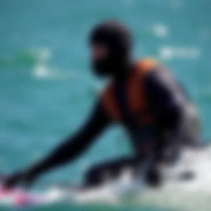 Kiteboarder in Patagonia Wetsuit Kiteboarder wearing Patagonia wetsuit in action on the water