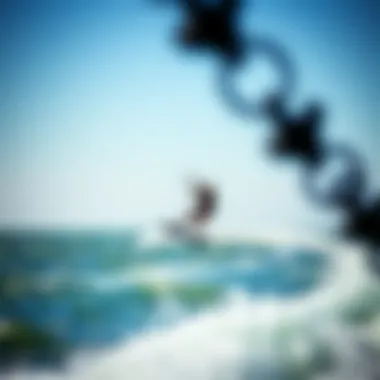 Performance in Kiteboarding: A Scenic View A scenic view illustrating kiteboarding performance on the water