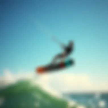 Thrilling Kiteboarding Action with Pro Kites USA Kiteboarder performing a jump with Pro Kites USA gear