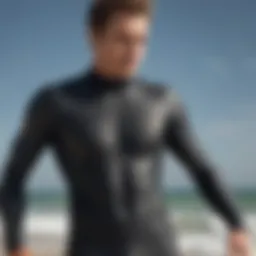 Close-up of Pro Limit wetsuit material showcasing flexibility