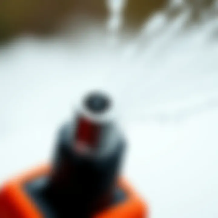 RinseKit Nozzle Performance Close-up view of RinseKit nozzle in action