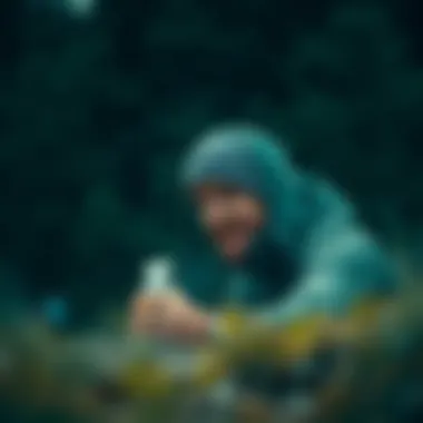 User enjoying a clean-up after outdoor activities