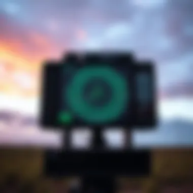 Weather Radar Displaying Storm Patterns Weather radar screen displaying storm patterns