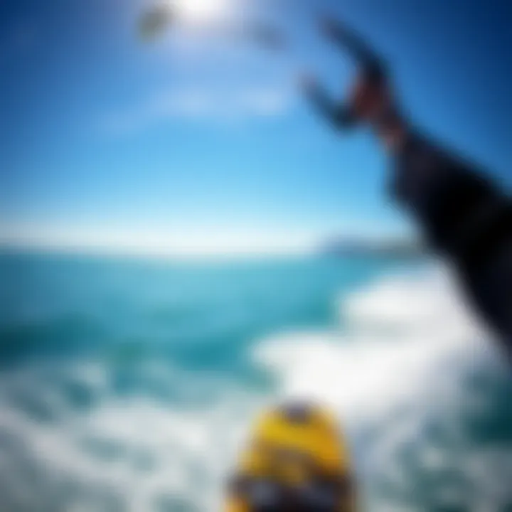 Scenic Kiteboarding Capture with SP GoPro Mount Scenic view captured with the SP GoPro mount during kiteboarding.