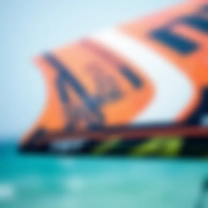 Intricate Design Elements of Foil Wings Detailed view of a foil wing showcasing intricate design elements