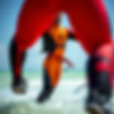 Kitesurfing wetsuit fit illustration