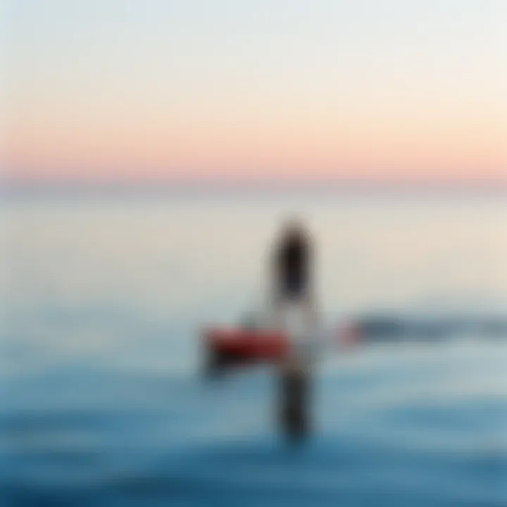 An idyllic setting highlighting the serenity of paddleboarding on calm waters