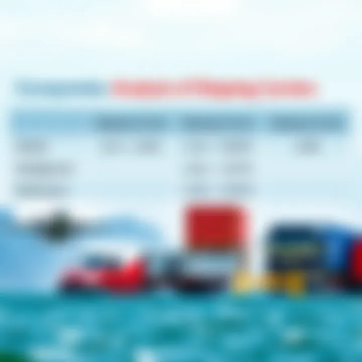 Comparative Analysis of Shipping Carriers A comparison chart of various shipping carriers and their services