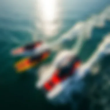 Aerial view showcasing the versatility of Slingshot boards on water