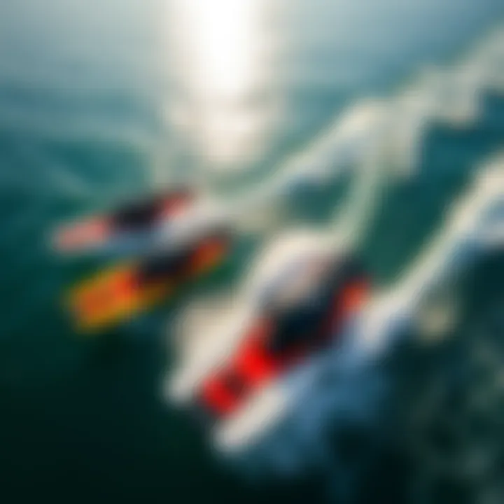 Aerial view showcasing the versatility of Slingshot boards on water