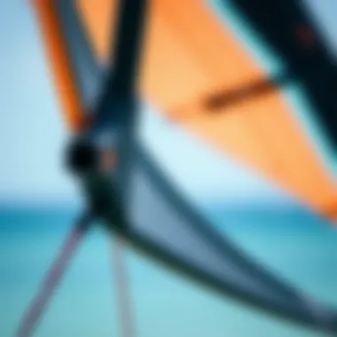 Close-up of the innovative design elements of a Slingshot kite