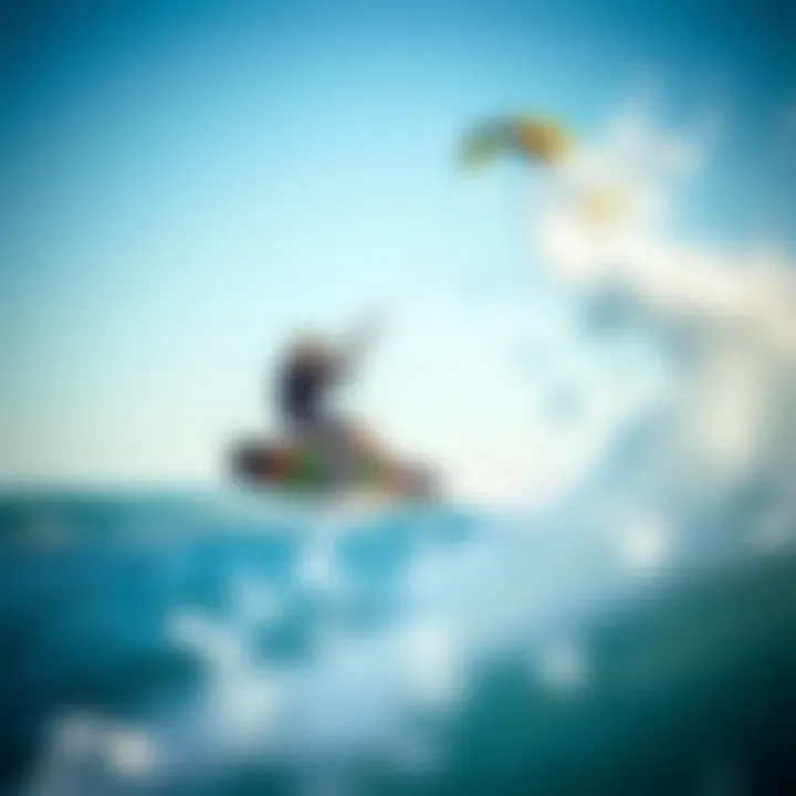 Dynamic action shot of kiteboarding with Slingshot gear