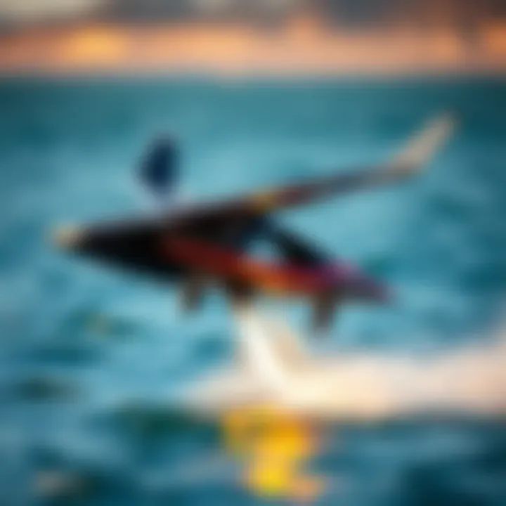 Innovative Hydrofoil Design of Slingshot Hover Glide Detailed view of Slingshot Hover Glide technology showcasing the hydrofoil design