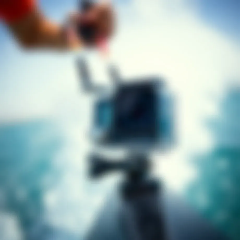 A close-up of the SP GoPro mount showcasing its durable design.
