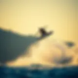 Wakeboarding Jump A wakeboarder performing a jump over a wave