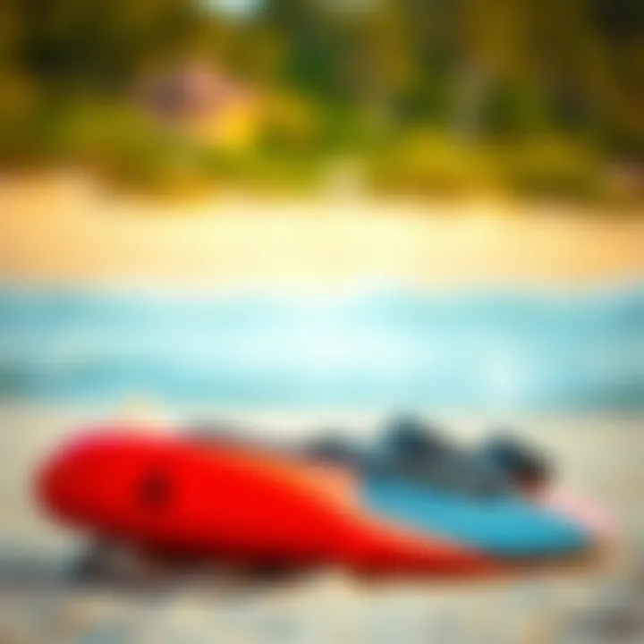 Wakeboarding Gear Close-up of wakeboarding gear laid out on a beach