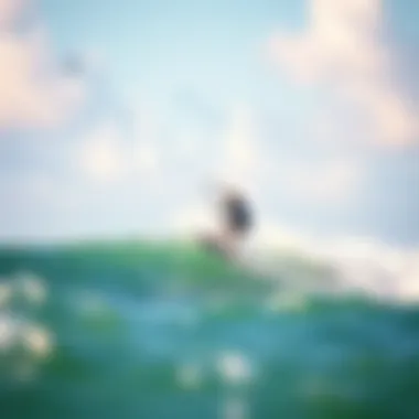 Dynamic Kiteboarding Action Dynamic kiteboarding action on vibrant waves