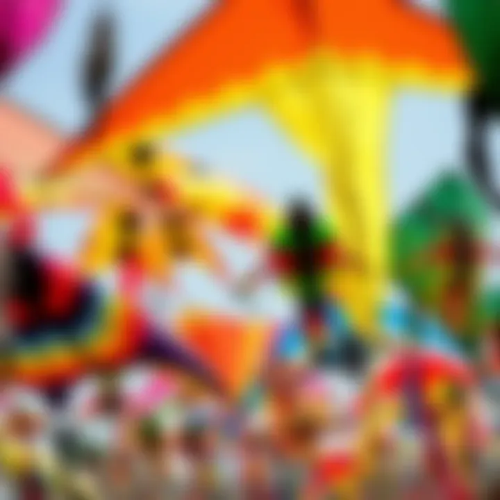 Diverse Kite Designs A beautiful array of various kite designs showcasing vibrant colors and unique shapes