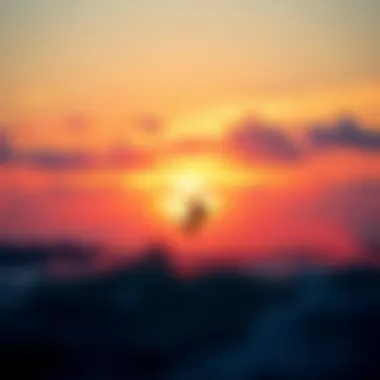 Sunset Serenity A breathtaking sunset view over kiteboarding spot