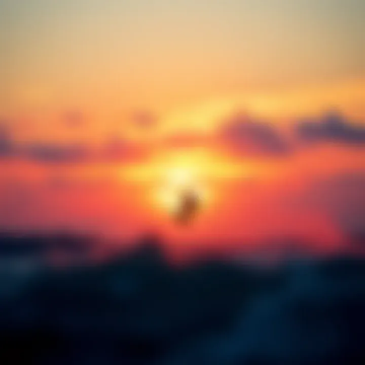 Sunset Serenity A breathtaking sunset view over kiteboarding spot