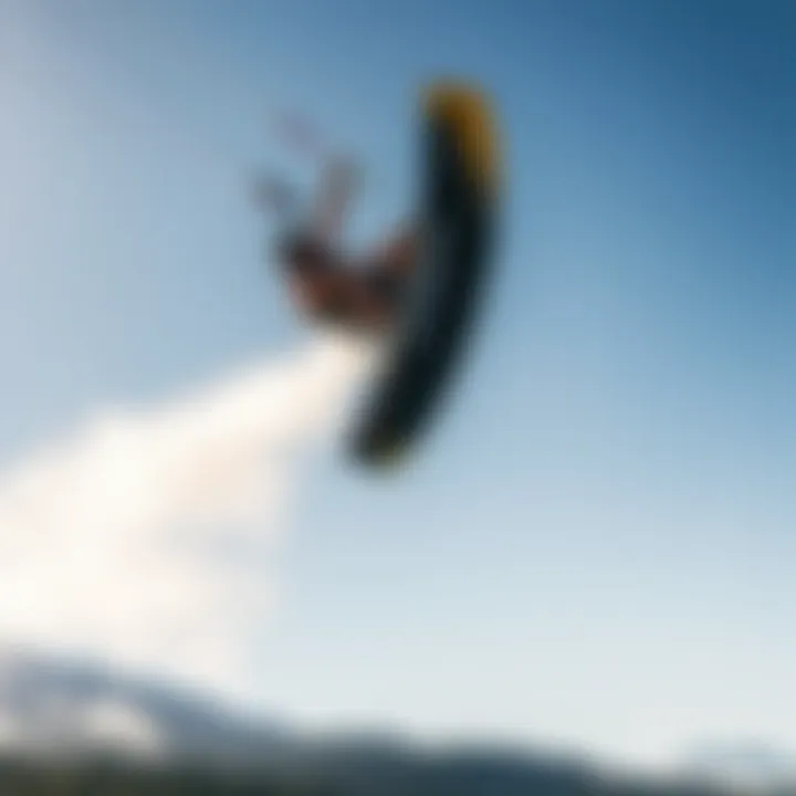 Advanced Riding Techniques A professional kiteboarder demonstrating advanced riding techniques