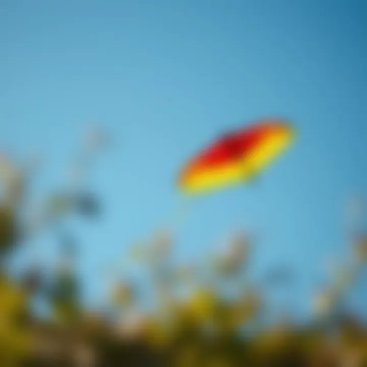 Vibrant Kite Soaring A vibrant kite soaring against a clear blue sky