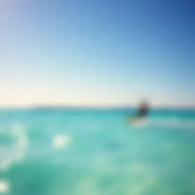 Serene Kite Surfing Destination A serene kite surfing destination with turquoise waters and clear skies