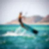 A sleek hydrofoiling board gliding over water